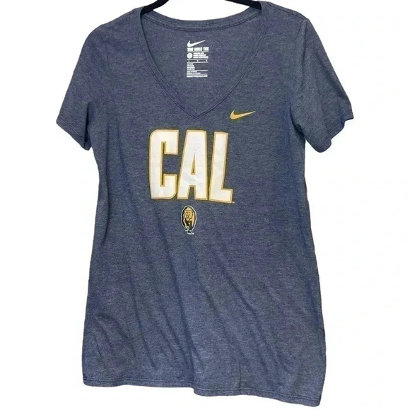 Nike CAL V-neck Colligate T Shirt Size L - Picture 1 of 3